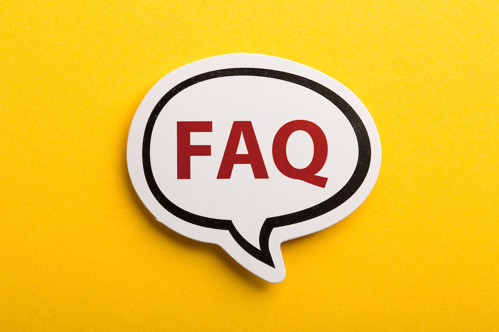 FAQ in speech bubble on yellow background. | Generators