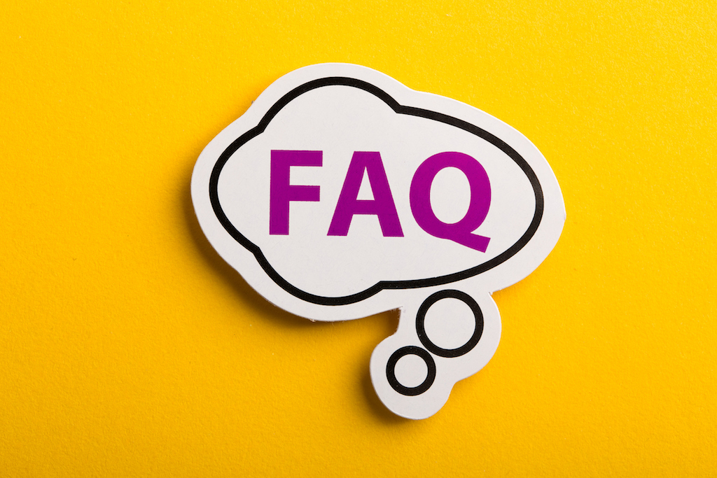 FAQ in speech bubble on isolated yellow background. | Wiring