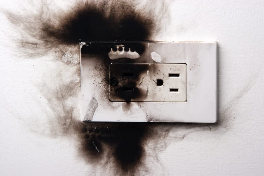 Electrical Shocks, Burnt electronical outlets.
