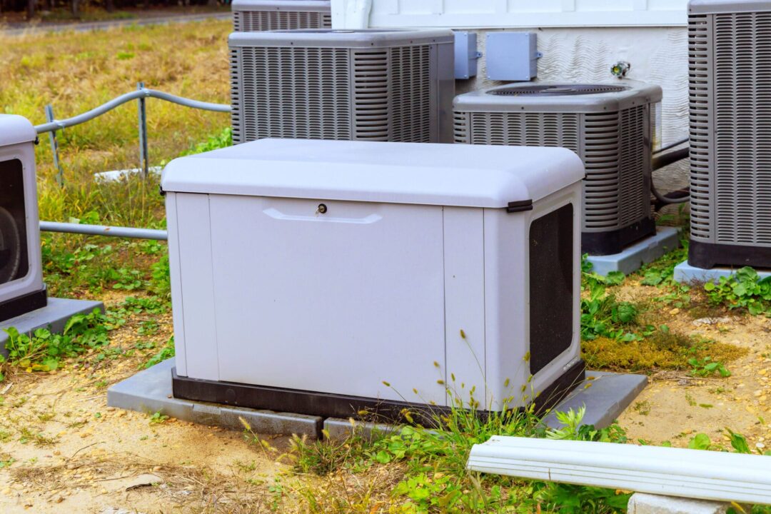 Whole-House Generators installed at backyard.