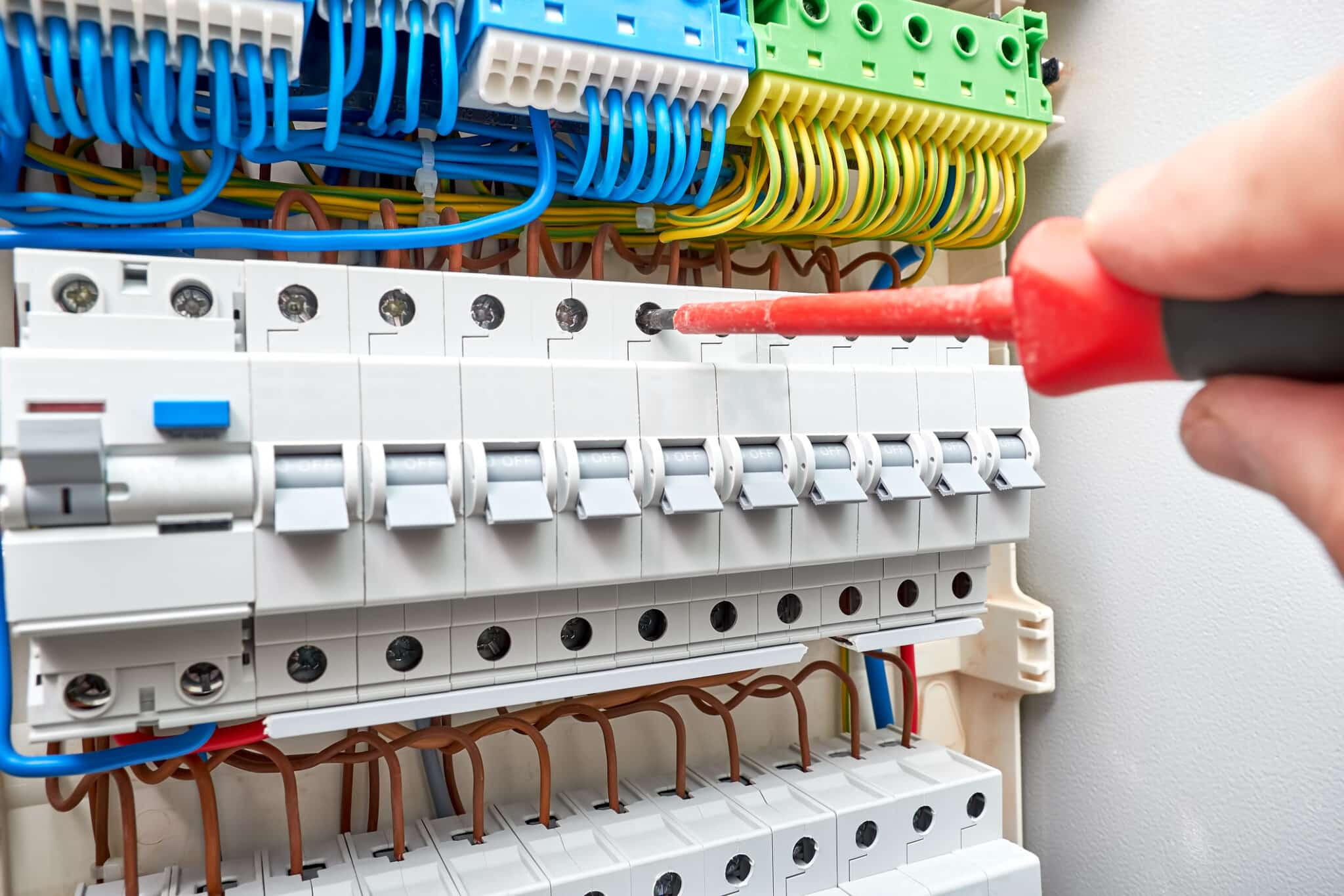 Modern Electrical Switchboards.
